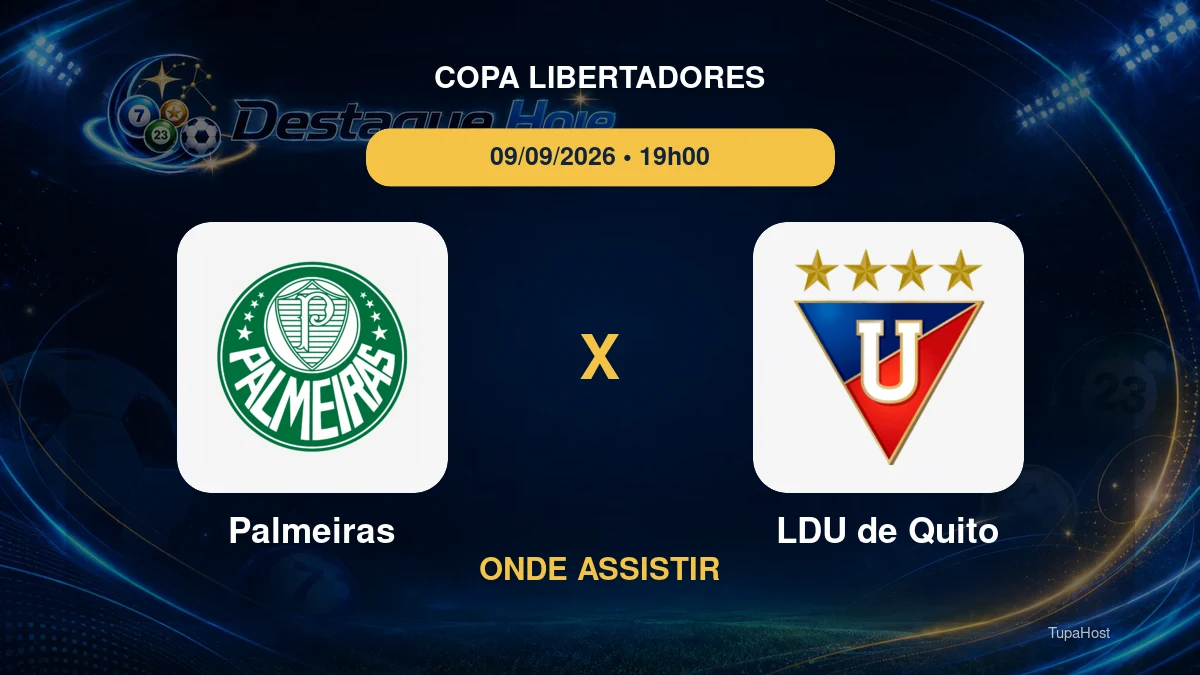 Palmeiras x LDU de Quito onde assistir: horário, transmissão e informações