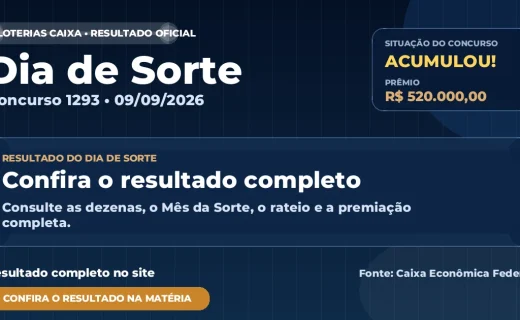 Resultado da Dia de Sorte de hoje: prêmio acumula em R$ 520.000,00